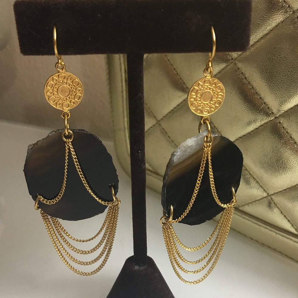 COPY - Gift WPURCHASE Agate Earrings,18-Karat gold plated